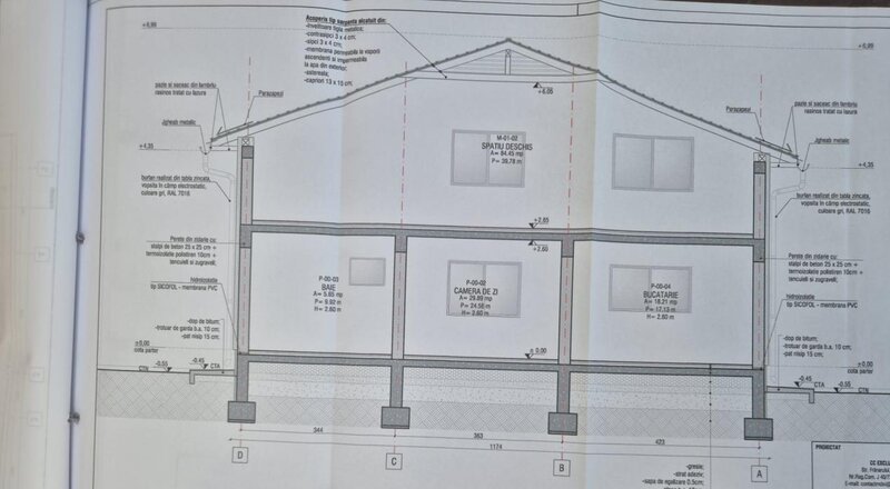 Casa la rosu de vanzare 4 camere 100 mp utili teren 500 mp